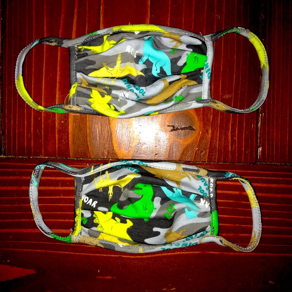 Dinosaur face masks (2 NEW Kids)